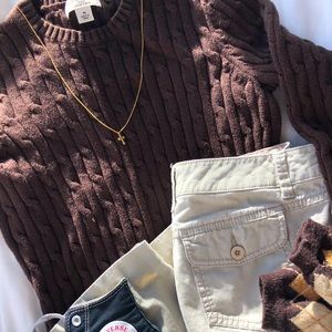 Vtg cable knit sweater